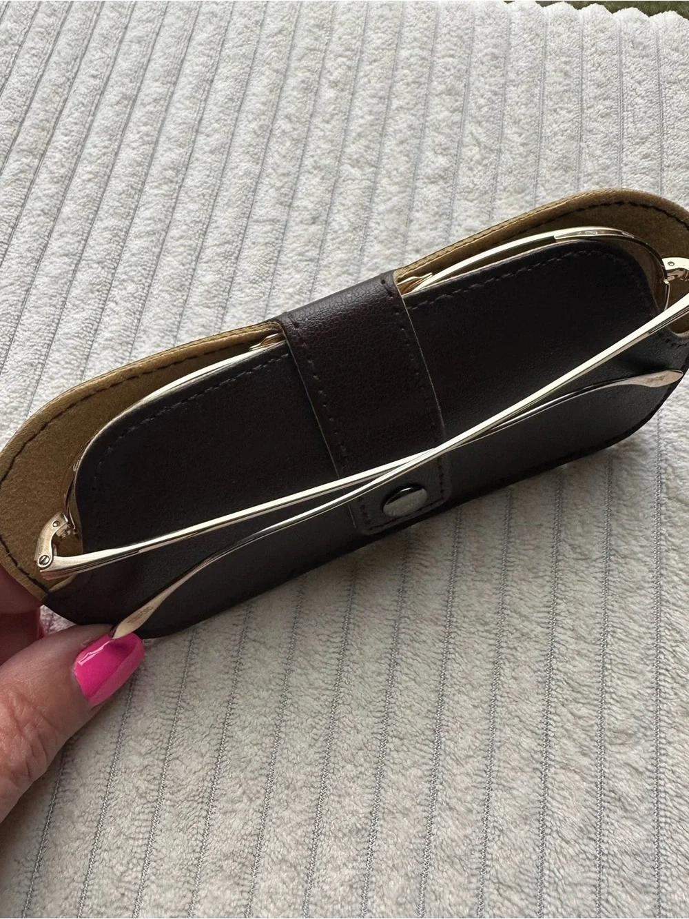 Persol eyeglass/Sunglass cases (set of two) with cleaning cloth